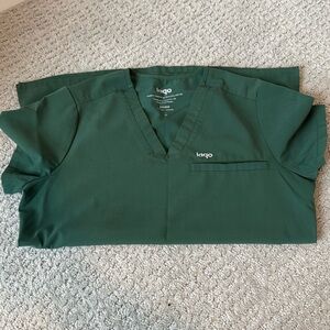 Lago Green Scrub Top